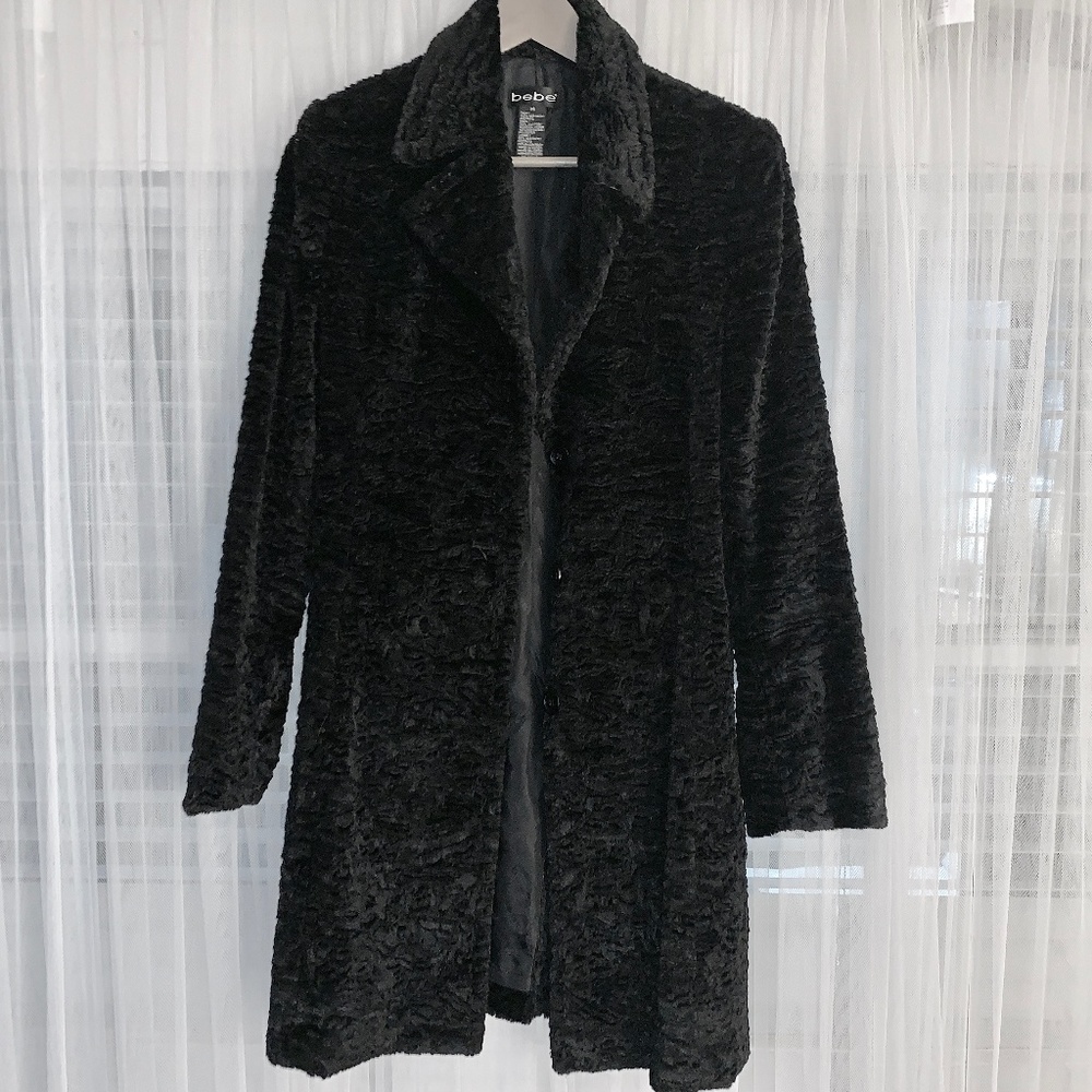 Bebe Faux Fur Persian Lamb Jacket
